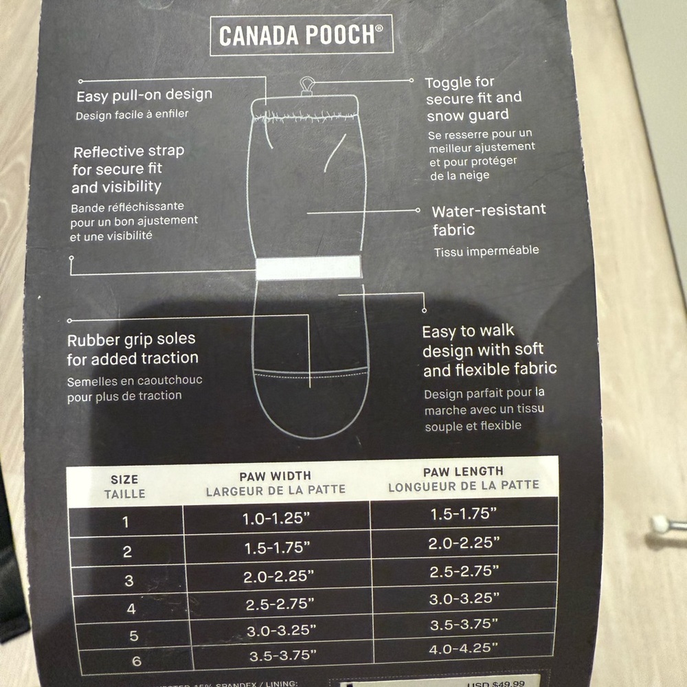 NEW Canada Pooch Soft Shield boots, size 2